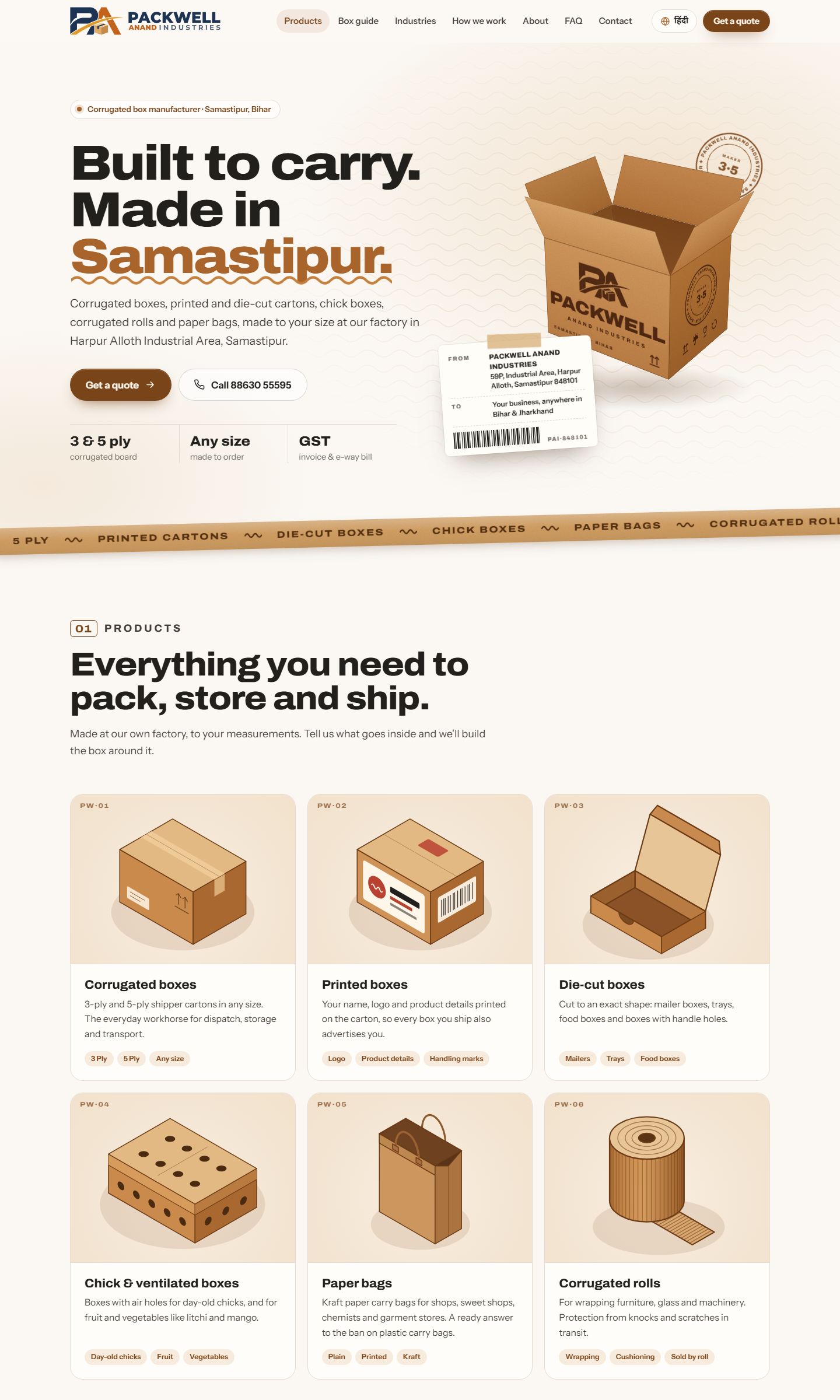 Full marketing site — desktop
